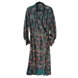 Halogen‎ Dark Green Floral Dress